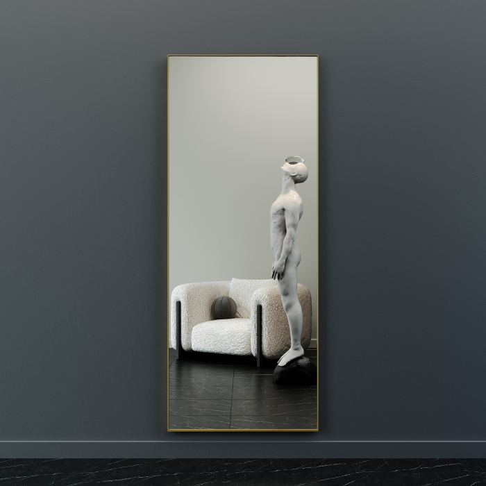 Зеркала в спальню, Напольно-настенное зеркало в раме GENGLASS HALFEO SLIM XL