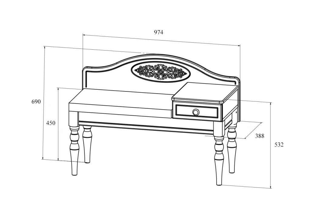 Банкетки, Банкетка Ассоль плюс АС-41  (ящик справа)