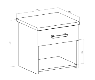 Тумба прикроватная с ящиком Виктория ВИ-16