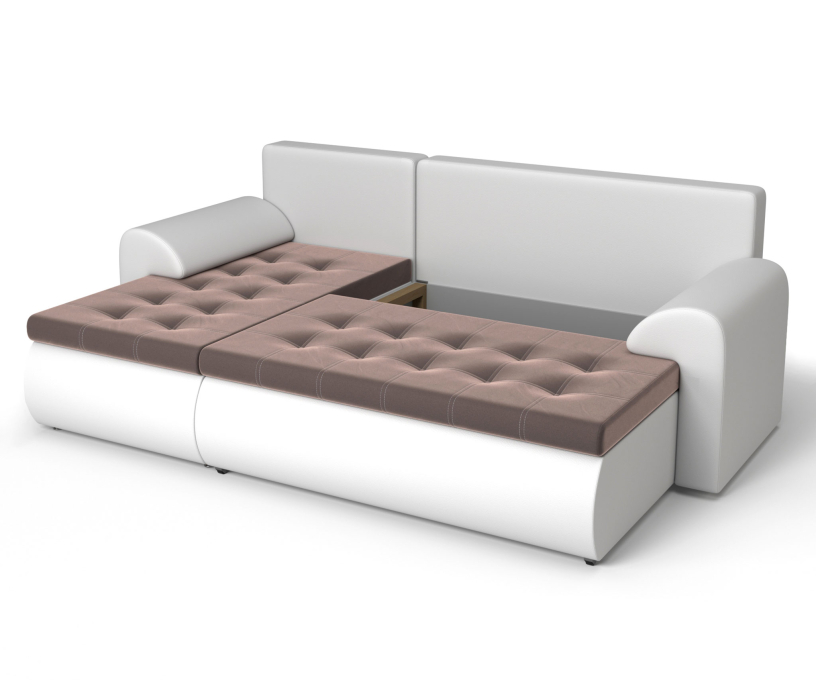 Диваны угловые в гостиную, Угловой диван Ванкувер левый, экокожа/велюр