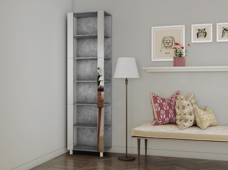 Открытые, Стеллаж модульный Универсальный 35х51х230 Зеркало