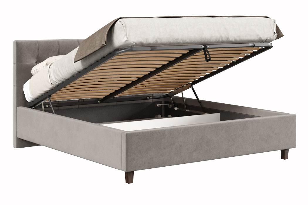 Мягкая кровать, Кровать Турин 1800 с подъёмным механизмом, велюр