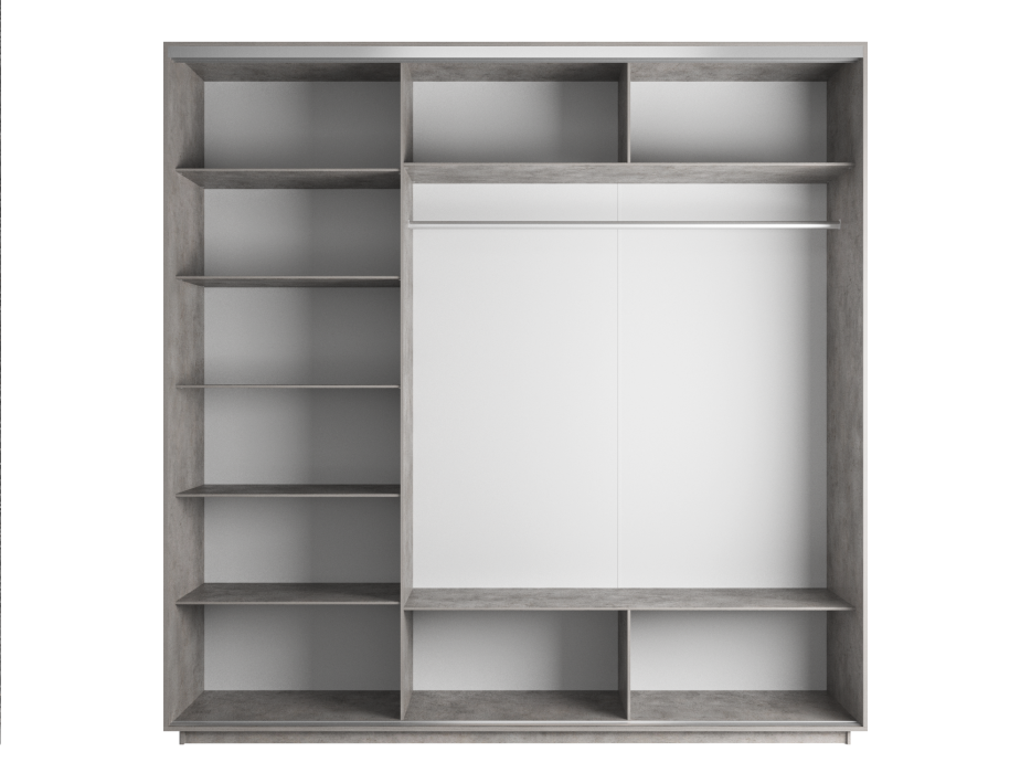 Шкафы-купе, Шкаф-купе Экспресс Экспенс трио 2400 x 2400 x 600