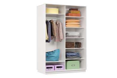 Шкаф-купе Премьер 04 (11ЗГ;11ЗГ) фасады зеркало графит/двухдверный/Профиль чёрный муар