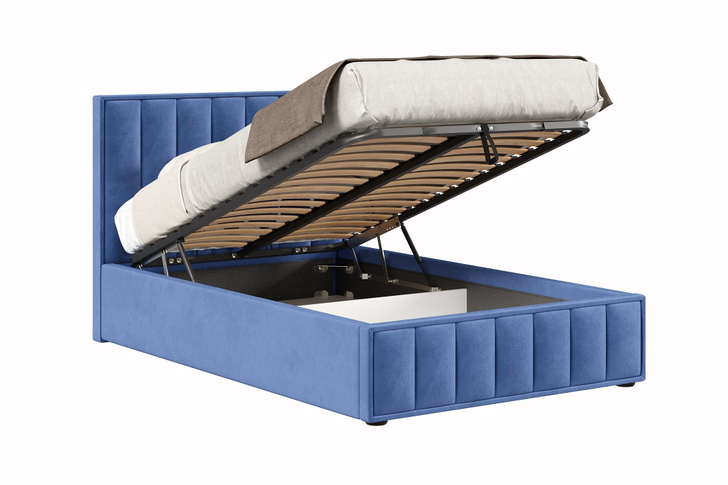 Мягкая кровать, Кровать Анкона 1200 с подъёмным механизмом, велюр