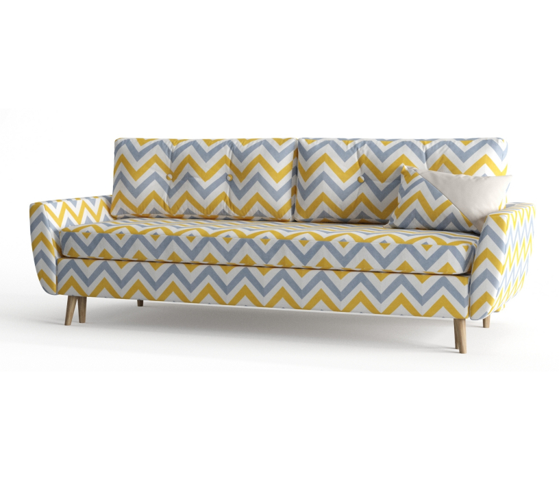 Диваны с ящиком для белья, Диван-кровать Норфолк, независимый пружинный блок, рогожка