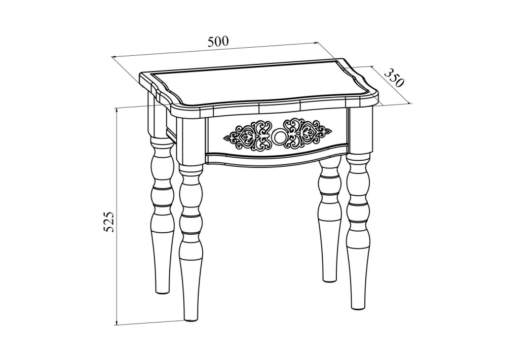 Прикроватные тумбы, Тумба прикроватная Ассоль АС-39