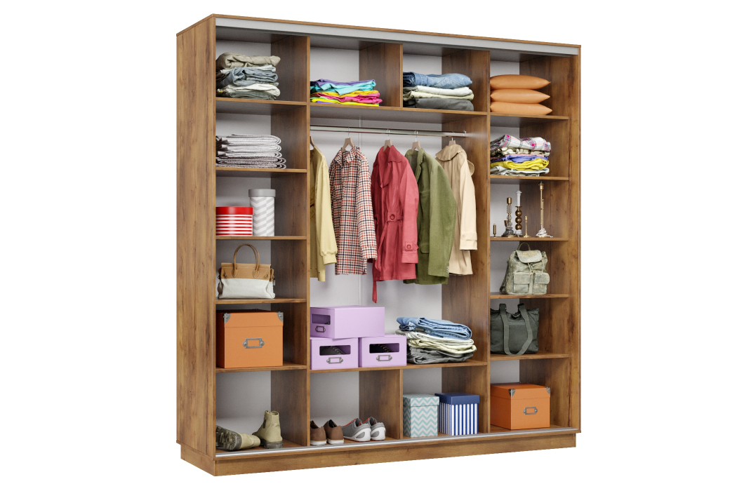 Шкафы-купе 3-х дверные, Шкаф-купе Премьер Лайт 36 (05;05;05) трехдверный