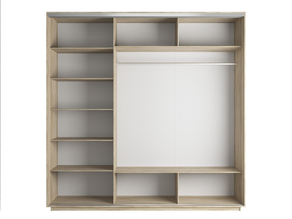 Шкафы-купе 3-х дверные, Шкаф-купе Экспресс 3-х дверный Фотопечать Квадрат Стекла 180х60х240