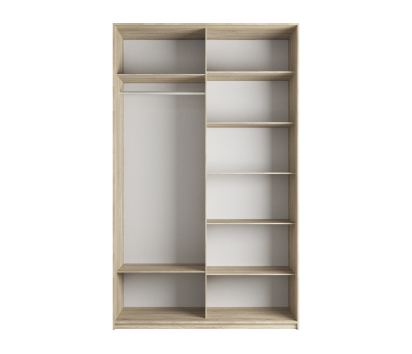 Шкафы-купе 2-х дверные, Шкаф Прайм дуо ДСП+зеркало 2300 х 1600 х 570