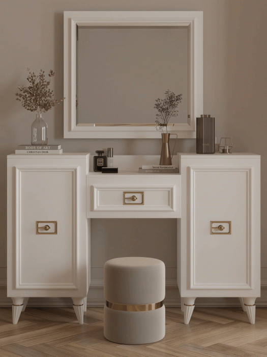Туалетные столики, Туалетный столик Валенсия (1335х420х900) (золото)