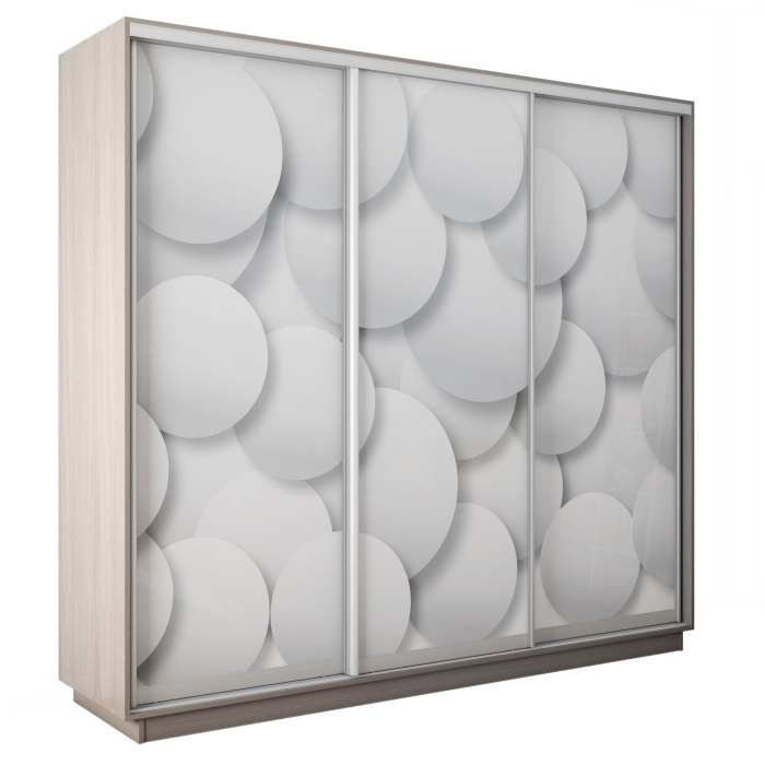 Шкафы-купе 3-х дверные, Шкаф-купе Экспресс 3-х дверный Фотопечать Шары Стекла 210х45х220
