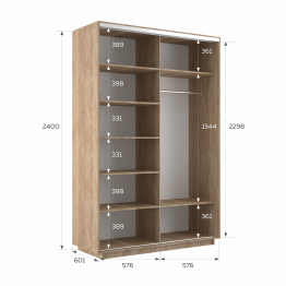 Шкаф-купе Экспресс 2-х дверный Фотопечать Шары Стекла 120х60х240