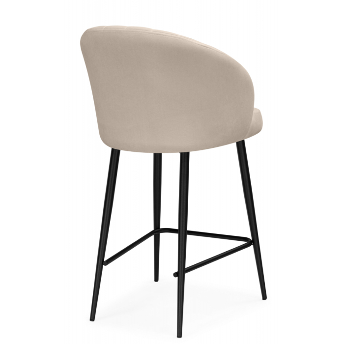 Барные стулья, Стул полубарный на металлокаркасе Бэнбу некрутящийся marseille (чёрный)