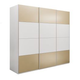 Шкаф-купе Эста 3-х дверный ДСП/Стекла фисташка/Доводчик 240х66х240