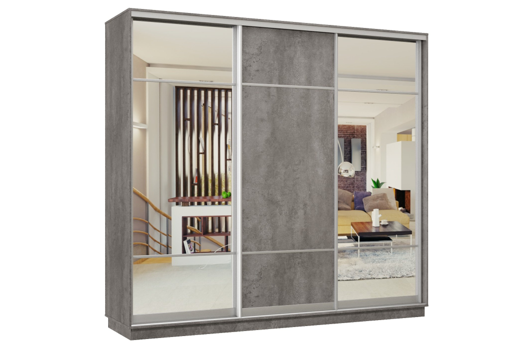 Шкафы-купе 3-х дверные, Шкаф-купе Премьер Лайт 59 (11;08;11) трехдверный