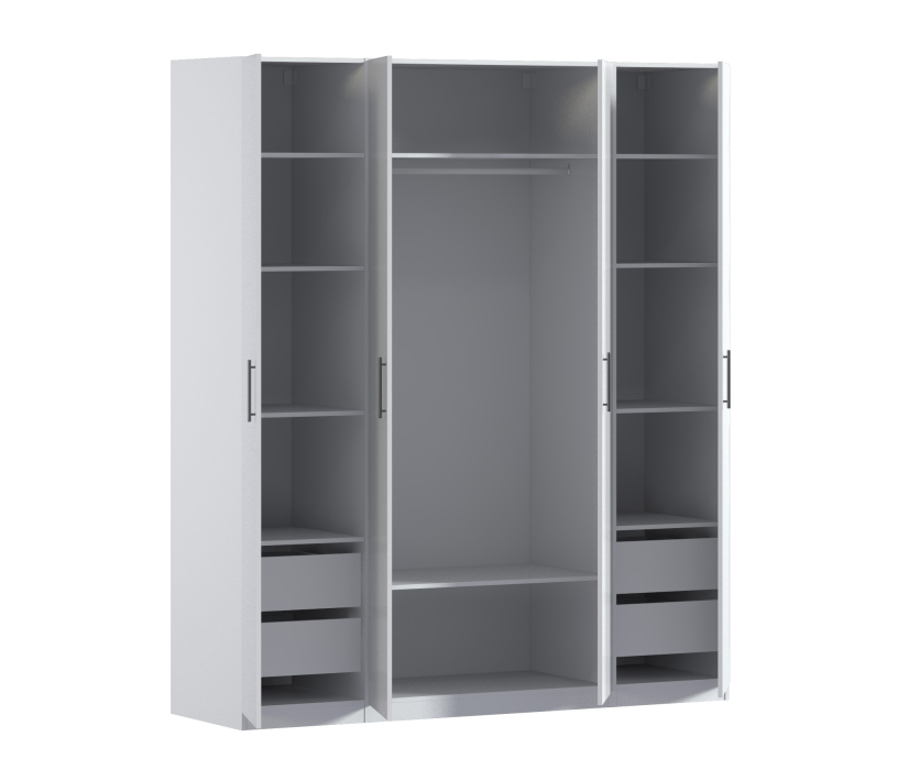Для одежды, Шкаф четырехдверный Макс 2000 мм, вариант №2 (ЛДСП)