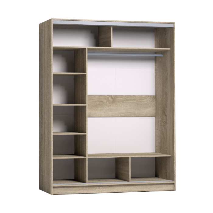 Шкафы-купе 2-х дверные, Шкаф-купе 2-дв  Strike 1600 лдсп/лдсп  (в2105*ш1600*г595)