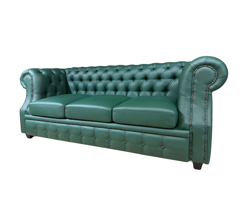 Дизайнерские диваны для гостиной, Диван Честер  Лофт 3-х местный, экокожа