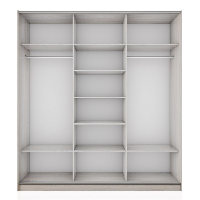 Шкафы-купе 3-х дверные, Шкаф-купе Прайм 3-х дверный Стекла черные/Доводчики 210х57х230