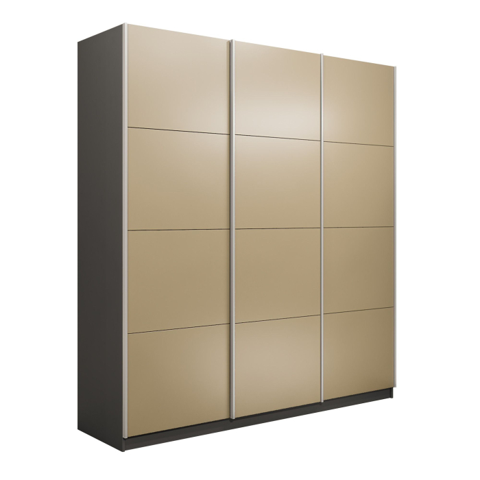 Шкафы-купе 3-х дверные, Шкаф-купе Прайм 3-х дверный Стекла фисташка/Доводчики 180х57х230