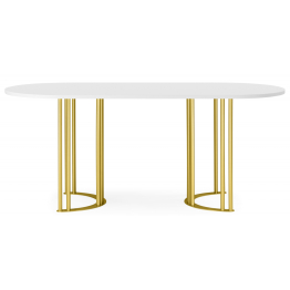 Стол Хьюго О 160 х 90 (золотые ноги)