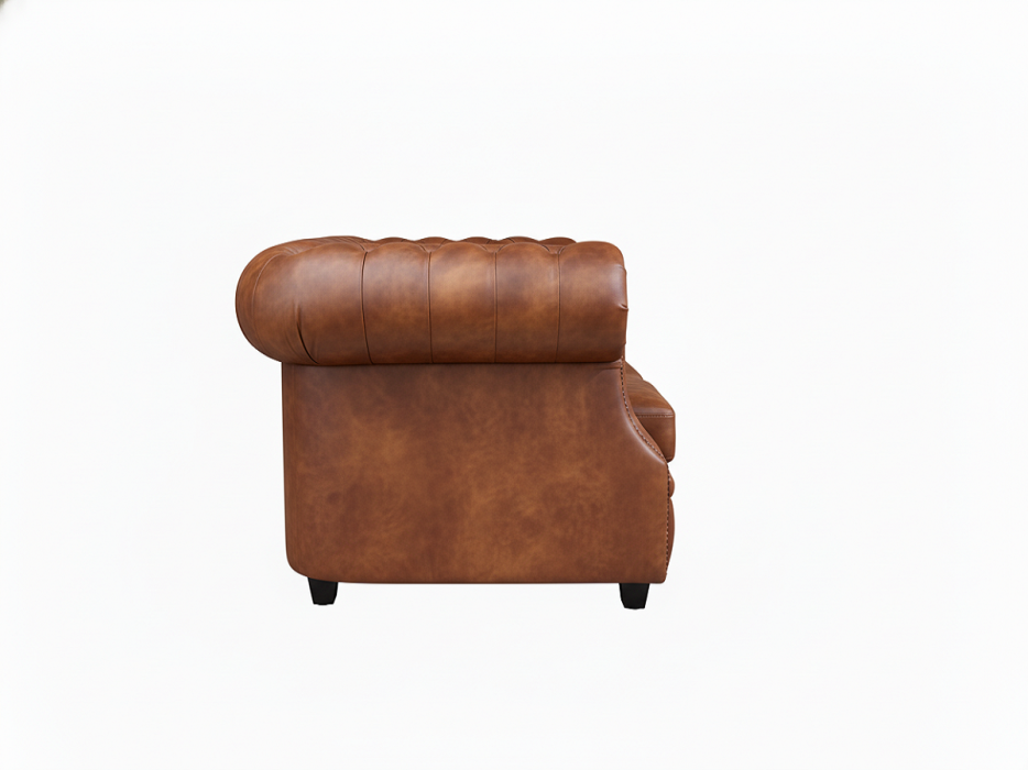 Дизайнерские диваны для гостиной, Диван Честер  Лофт 3-х местный, экокожа