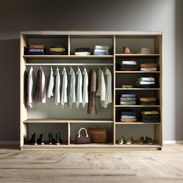 Шкафы-купе 3-х дверные, Шкаф-купе Экспресс 3-х дверный Фотопечать Квадрат Стекла 240х60х240