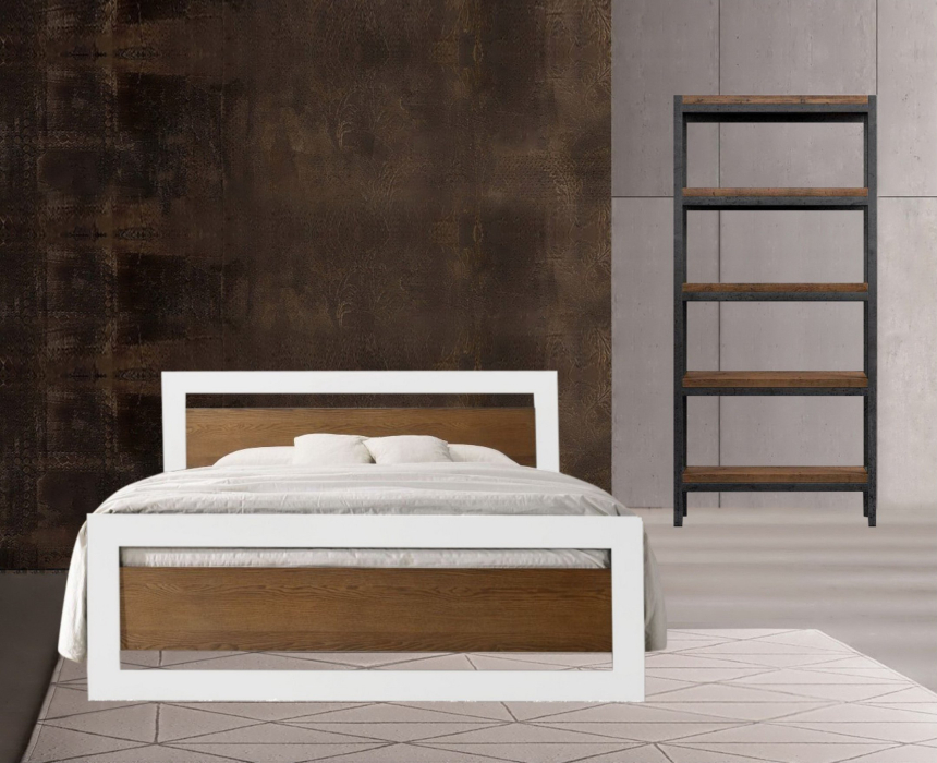 Кровати 160 см, Кровать в стиле лофт Чарльстон 1.6