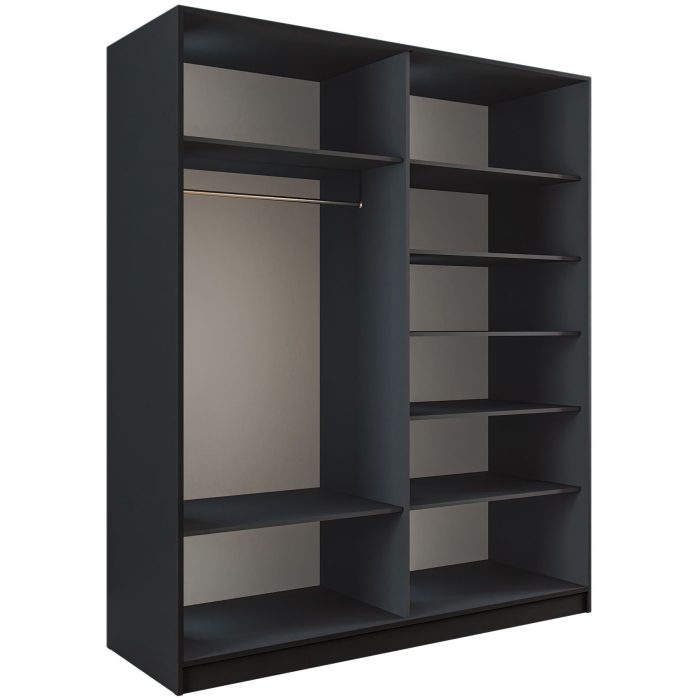 Шкафы-купе 2-х дверные, Шкаф-купе Эста 2-х дверный ДСП/Стекла пудра/Доводчик 160х66х240