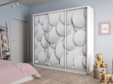 Шкафы-купе 3-х дверные, Шкаф-купе Экспресс 3-х дверный Фотопечать Шары Стекла 240х60х240