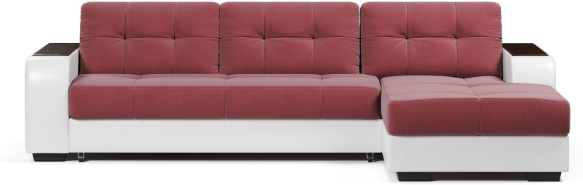 Диван-кровать угловой дельфин Брюссель,велюр+экокожа