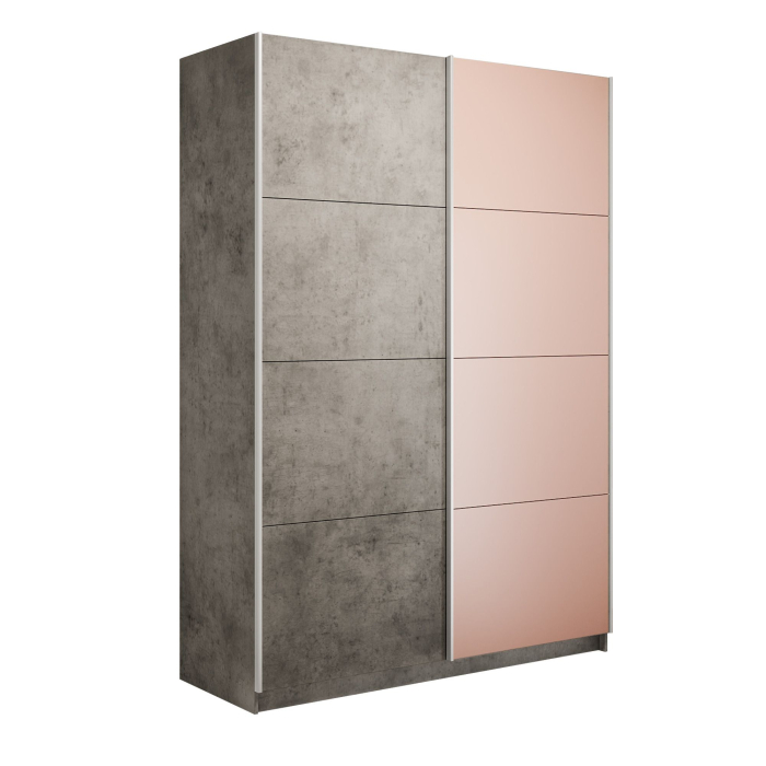 Шкафы-купе 2-х дверные, Шкаф-купе Прайм 2-х дверный ДСП/Стекло пудра/Доводчики 120х57х230