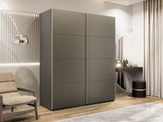 Шкафы-купе 2-х дверные, Шкаф-купе Эста 2-х дверный Стекла хаки/Доводчик 180х66х240