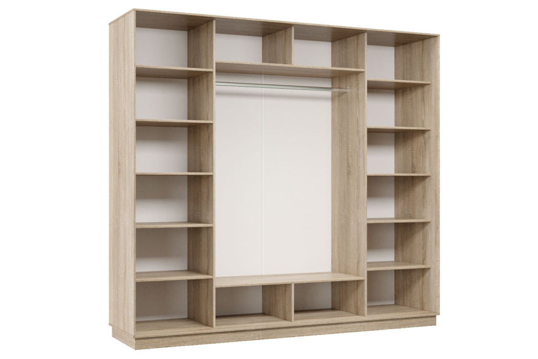 Шкафы-купе 3-х дверные, Шкаф-купе Премьер 60 (11ЗБ;11ЗБ;11ЗБ) фасады зеркало бронза/трёхдверный/Профиль чёрный муар