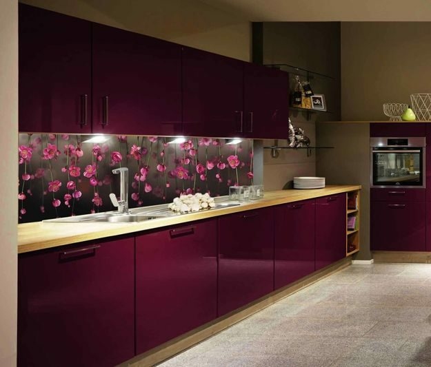 Стеновые панели из АБС-пластика, Кухонный фартук Висящие сады 3000x600x1.5 мм глянец