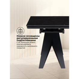 Керамический стол Блэкберн new 140(200)х80х75