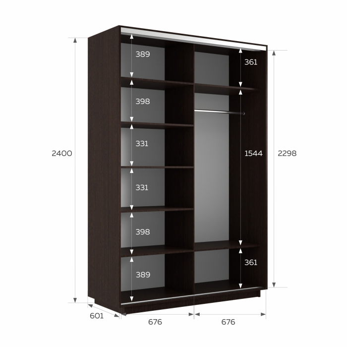 Шкафы-купе 2-х дверные, Шкаф-купе Экспресс 2-х дверный Фотопечать Шары Стекла 140х60х240