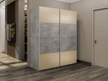 Шкаф-купе Эста 2-х дверный ДСП/Стекла фисташка/Доводчик 180х66х240