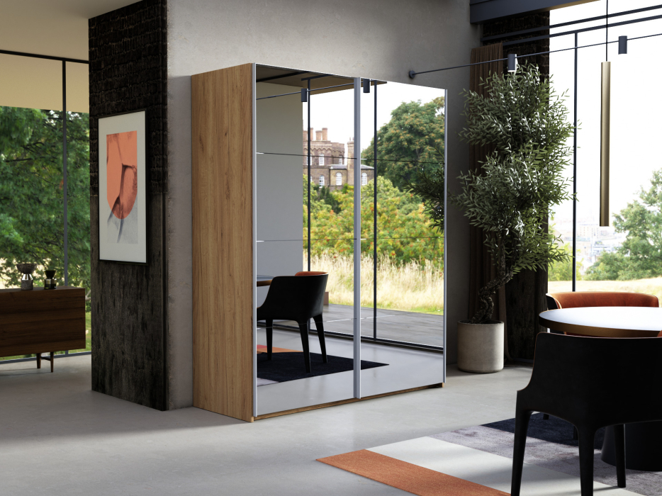 Шкафы-купе 2-х дверные, Шкаф-купе Эста Зеркало+Зеркало 180х66х240