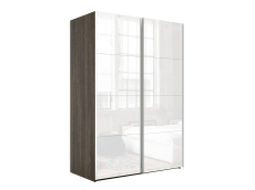 Шкафы-купе 2-х дверные, Шкаф-купе Эста Стекло белое+Стекло белое 180х66х240