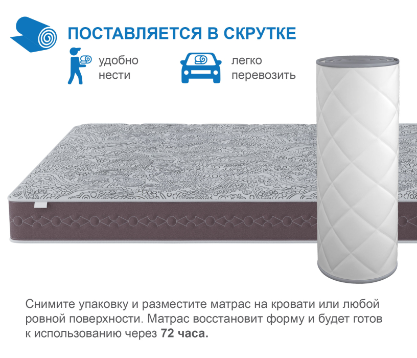 В скрутке, Матрас Здоровый сон-Макс в скрутке 900х1900