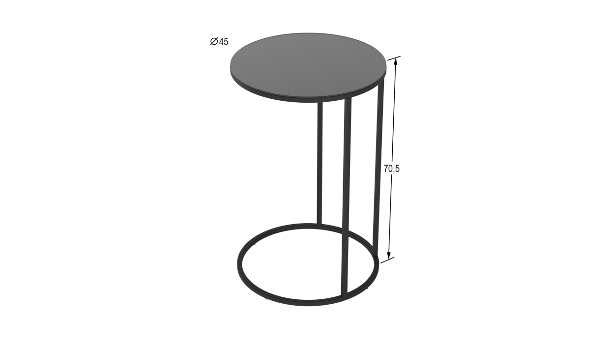 Журнальные столики, Стол придиванный Остин Glass