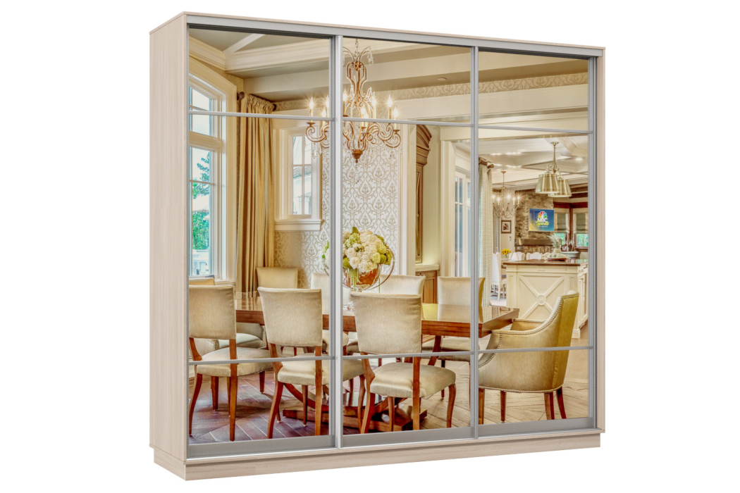 Шкафы-купе 3-х дверные, Шкаф-купе Премьер Лайт 57 (11;11;11) трехдверный