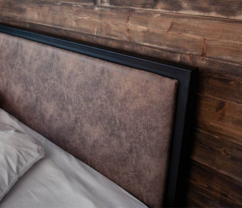 Кровати 180х200, Кровать в стиле лофт Лоренцо 1.8 (Черный)