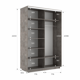 Шкаф-купе Экспресс 2-х дверный Фотопечать Шелк Стекла 160х60х220
