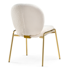 Стул на металлокаркасе Kalipso 1 white (золото)