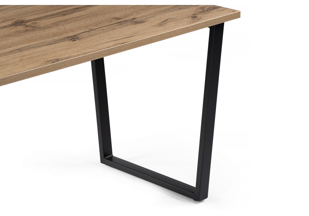 Обеденные столы, Стол деревянный Лота Лофт 140 25 мм (матовый черный)