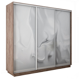 Шкаф-купе Экспресс 3-х дверный Фотопечать Шелк Стекла 210х45х220