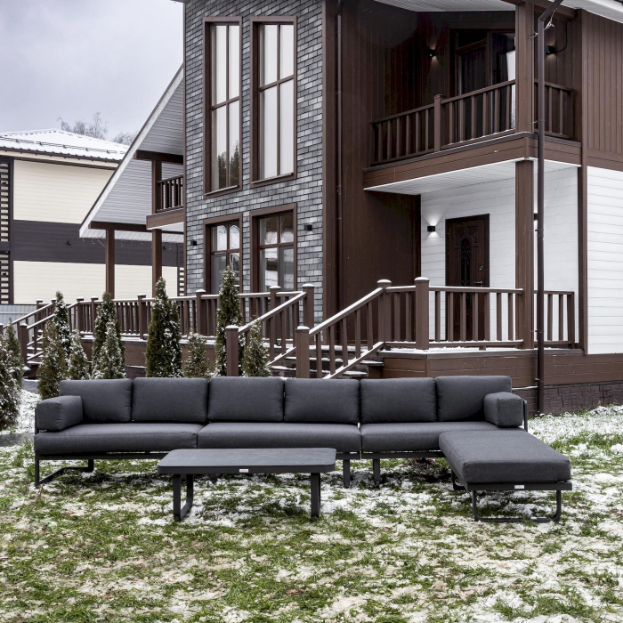 Комплекты мебели, Лаунж-зона GISELLE с угловым диваном из алюминия